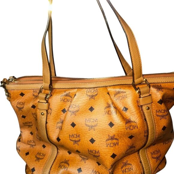 MCM Cognac Visetos Tote - Picture 7 of 12